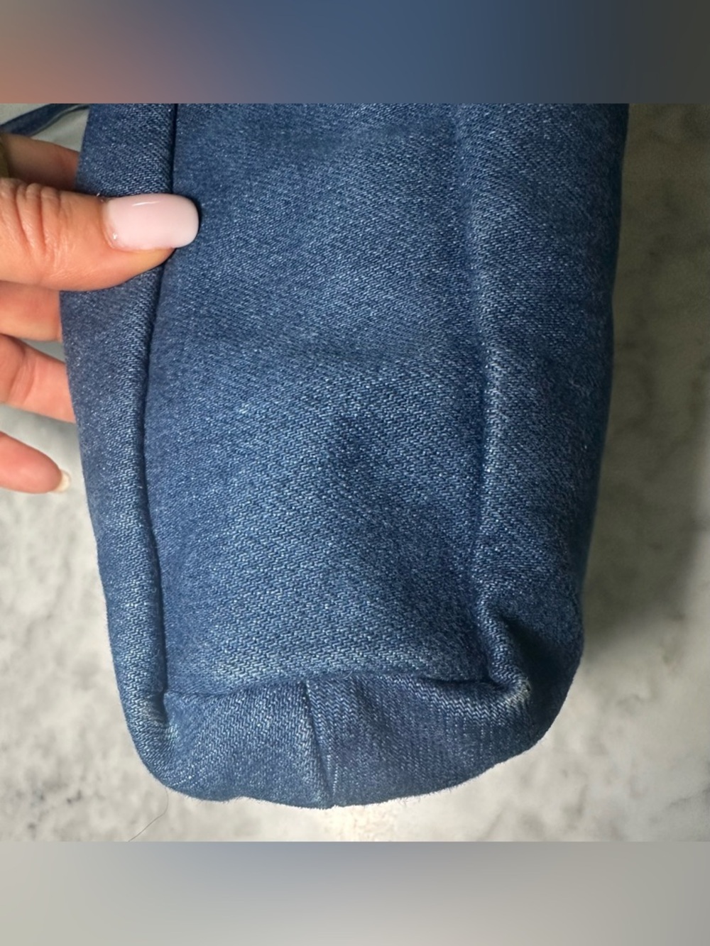 Mansur Gavriel Denim Mini Cloud Clutch Crossbody Bag - Picture 8 of 11